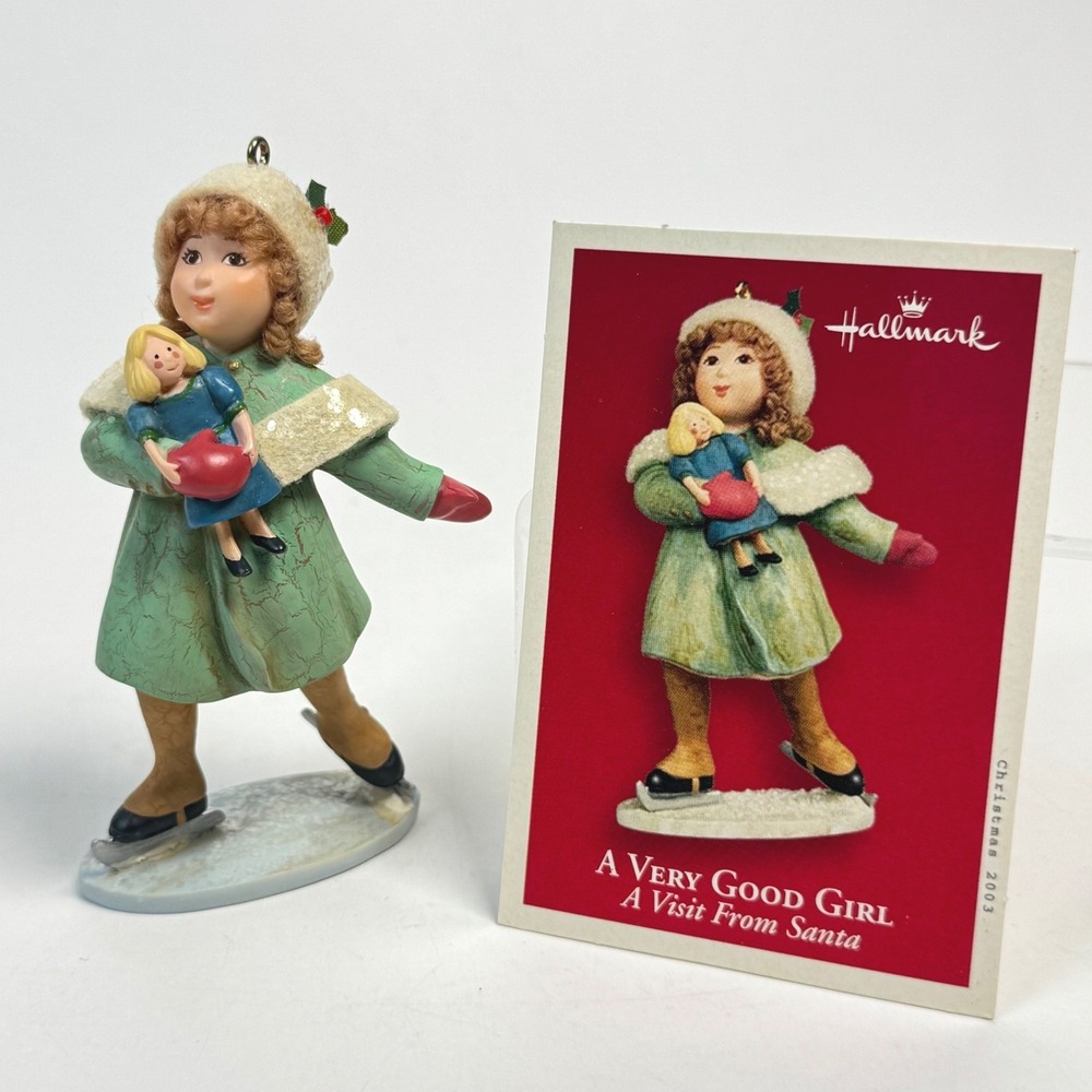Hallmark Keepsake Ornament 2003 A Very Good Girl A Visit From Santa Tammy Haddix